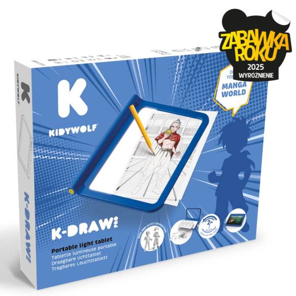 Kidywolf - K-draw-pro MANGA - tablet rysunkowy podświetlany dwustronny